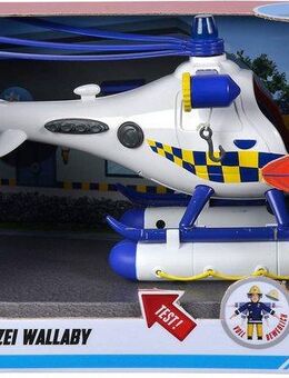 SIMBA Spielzeug-Hubschrauber Feuerwehrmann Sam, Polizei Wallaby, mit Licht- und Soundeffekten