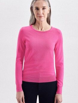 seidensticker Strickpullover Schwarze Rose Rundhals Uni