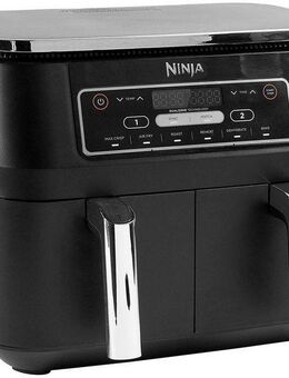 NINJA Heißluftfritteuse Foodi Dual Zone AF300EU, 2400 W, je 0,9 kg Kapazität incl. 2x Knusperblech