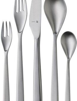 WMF Besteck-Set Neo in natürlicher Optik, ergonomische Haptik, Wellenschliff-Messer (66-tlg), 12 Personen, Cromargan® Edelstahl Rostfrei 18/10, spülmaschinengeeignet, optimale Schärfe, hochwertiger Besteckkasten