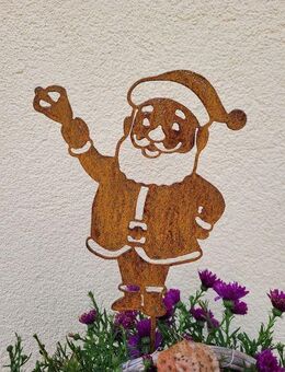 Weihnachtsmann zum Stecken Edelrost - Kraftisried