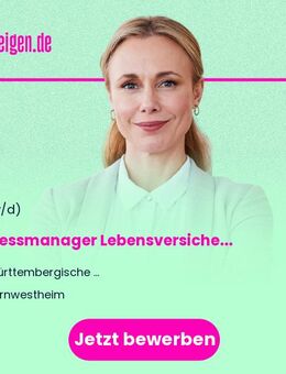 Prozessmanager (m/w/d) Lebensversicherung (bAV) - Kornwestheim