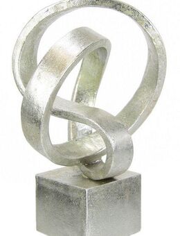 I.GE.A. Dekofigur Moderne Deko Skulptur (1 St), Ornamente Statue Dekoration Figuren Geschenkidee, silber