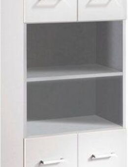 byLIVING Hochschrank Nebraska Breite 50 cm, Badezimmerschrank mit Metallgriffen, viel Stauraum