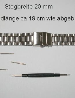 Sehr hochwertiges Edelstahlband/Faltschließe chselwerkzeug und Federstege anbei. - Firrel