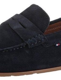 Tommy Hilfiger CASUAL HILFIGER SUEDE DRIVER Slipper, Loafer, Businessschuh, Mokassin mit Zierriegel, schmale Form