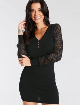 Melrose Strickkleid kurzes Kleid, femininer Stil, aus Feinstrick und Viskosemischung