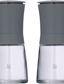 WMF Gewürzmühle Trend manuell, 2-tlg. Set, Keramik-Mahlwerk, aromadicht, Mahlstärken-Einstellung