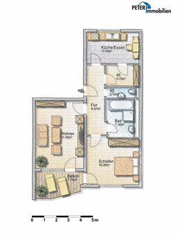 2,5 Zi.-Eigentumswohnung, 75,5 m² / Hammerhalde, 78050 VS-Villingen, Tallardstr.22 - Villingen-Schwenningen