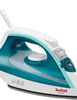 Tefal Dampfbügeleisen FV1710 Virtuo, 1800 Watt, 80 g/Min. Dampfstoß, 1800 W, 20 g/Min. kontinuierlicher Dampf, Antihaft-Bügelsohle, weiß/türkis