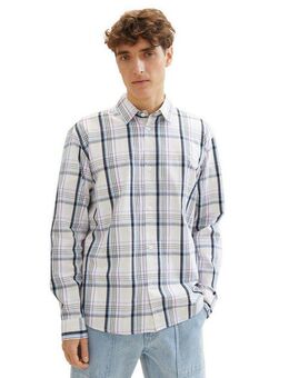 TOM TAILOR Denim Karohemd mit Knopfleiste