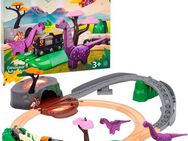 BRIO® Spielzeugeisenbahn-Erweiterung BRIO® WORLD, Dinosaurier Abenteuer-Set, (Set, 21-tlg), FSC® - schützt Wald - weltweit