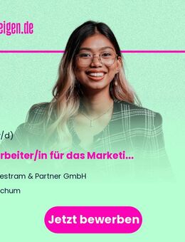 Mitarbeiter/in für das Marketing (m/w/d) - Bochum