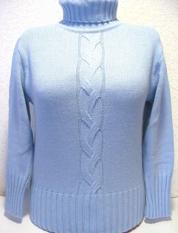Warmer Damen Rollkragenpullover hellblau Gr. 38 - Neu - Biebesheim (Rhein)