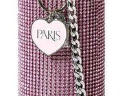 Paris Hilton Trinkflasche Paris Hilton, Luxus Trinkgefäß mit über 5000 Strasssteinen, Wasserflasche in Diamant-Optik, Luxusgetränkebehälter, aus Edelstahl