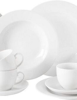 Seltmann Weiden Kombiservice Geschirr-Set, Service Rondo (30-tlg), 6 Personen, Porzellan, Teller, Tassen, Untertassen, Made in Germany, 30 Teile, für 6 Personen