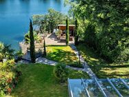 Traumhaftes Anwesen mit mediterranem Garten direkt am Wasser des paradiesischen Hohwiesen-Badesees - Ketsch