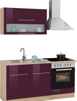 KOCHSTATION Küchenzeile KS-Eton, mit E-Geräten, Breite 160 cm