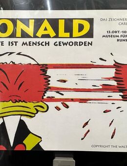Carl Barks Austellungs-Plakat 1995 Donald Duck Die Ente ist Mensch geworden - Köln