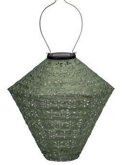 Pauleen LED Solarleuchte Sunshine Flower Lampion Solar grün Tyvek Vlies, LED fest integriert, Laterne