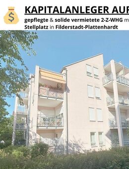 Solide Kapitalanlage in Filderstadt - vermietete 2-Zimmer-Wohnung mit Balkon und TG-Stellplatz - Filderstadt