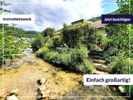 Schöner Wohnen am Naturgewässer. Eigener Zugang zum renaturierten Bachbett. Klasse Terrasse! - Wiesensteig