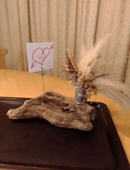 Tischdeko handgefertigter aus Schwemmholz - Schwanau