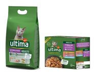 3 kg Ultima Trockenfutter + 8 x 85 g Sterilized Nassfutter-Mix gratis! - Sterilized Adult Huhn
