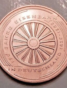 5 Deutsche Mark Gedenkmünze "150 Jahre Eisenbahn in Deutschland" 1985 Prägeort G - Borken