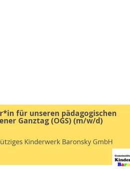Koordinator*in für unseren pädagogischen Bereich Offener Ganztag (OGS) (m/w/d) - Königswinter