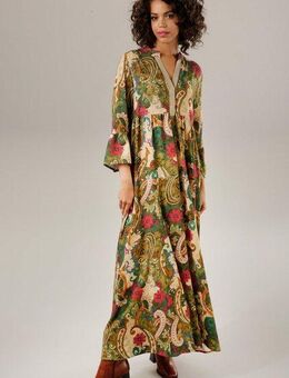 Aniston CASUAL Maxikleid mit farbenfrohem Blumen- und Paisley-Druck