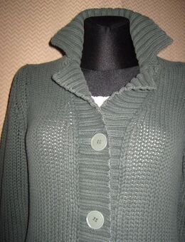 Ausgefallen * Grob- Strickjacke * Grobstrickjacke * Cardigan "ALBA MODA" Gr. 36- 38, 40/ S- M * tannen- wald- grün * - Riedlingen