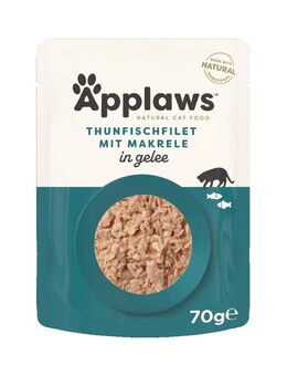 Sparpaket Applaws Pouch in Jelly 32 x 70 g - Thunfisch mit Makrele