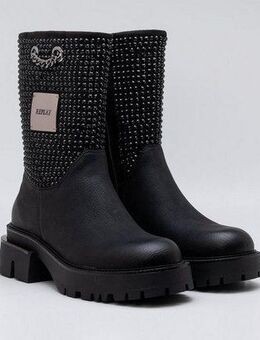 Replay BRIGHT Stiefel Bikerboots, Plateaustiefel mit trendigen Metallic-Details