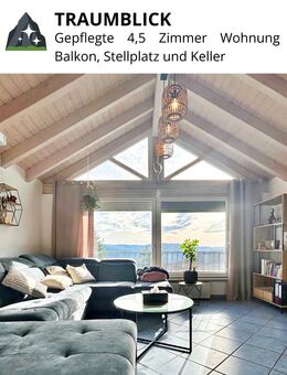 TRAUMBLICK - Gepflegte 4,5Z-DG-Wohnung mit Garten, Balkon, Stellplatz und Keller - Aichhalden