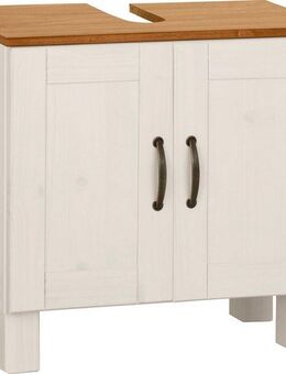 Home affaire Waschbeckenunterschrank Rodby FSC®-zertifiziertes Massivholz, Griffe Metall, Breite 60cm, Höhe 55cm