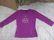 Escada Langarmshirt Shirt 34 XS Baumwolle lila Pailletten - Haan