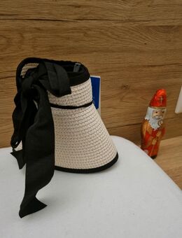 Fashy Damen Sonnenhut Weiß mit schwarzer Schleife Sommerhut - München