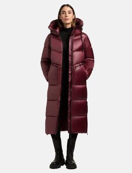 khujo Steppmantel Tonia Extralanger Damen Wintermantel mit Rucksack-Trägern