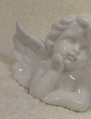 Engelskopf mit Flügel Porzellan in 01069