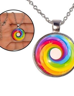 Runde Regenbogen Halskette Mit Anhänger Farbige Halsschmuck Modeschmuck 7,90 €* - Villingen-Schwenningen