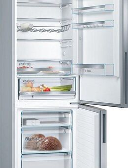 BOSCH Kühl-/Gefrierkombination KGE49AICA, 201 cm hoch, 70 cm breit, Low Frost, VitaFresh Schublade, Big Box, LED-Licht, Super Kühlen