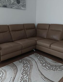 Leder Couch Eckcouch mit Relaxfunktion - Hüttenberg