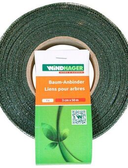 Windhager Pflanzschnur, Baumanbinder, Pflanzenband, Fixierband, Gewebeband, L: 50 m, B: 3 cm