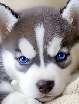diamond painting Husky 30x30 cm mit Zubehör neu - Kuchen