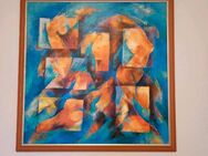 Moderne abstrakte Malerei – Acryl auf Leinwand mit Holzrahmen - Oberhausen