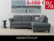 Kleines Ecksofa 253x212cm Grau Schlaffunktion Bettkasten Federk. - Köln
