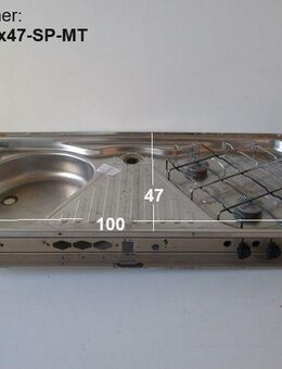 Cramer Kochfeld 50mba 2-flammig (rechts) mit Spülbecken gebraucht ca 100 x 47 (zB Dethleffs) cm MIT Typenschild, Sonderpreis - Schotten Zentrum