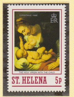 Weihnachtsbriefmarke aus St.Helena (000) - Hamburg