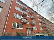 Bestlage Eimsbüttel: Attraktive, rückwärtig gelegene 2-Zi.-Stadtwohnung mit Süd-West-Loggia, Keller & Dachboden - Hamburg